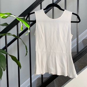 Cream Babydoll Satin Tank